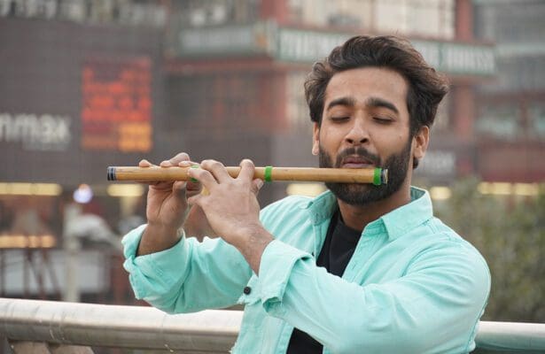 Querflöte Bambus Bansuri (F Tune) Holzblasinstrument Musikinstrument Für Anfänger/professionelle Musiker 36 CM