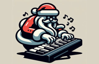 Welches Instrument spielt der Weihnachtsmann? Eindeutig Keyboard!