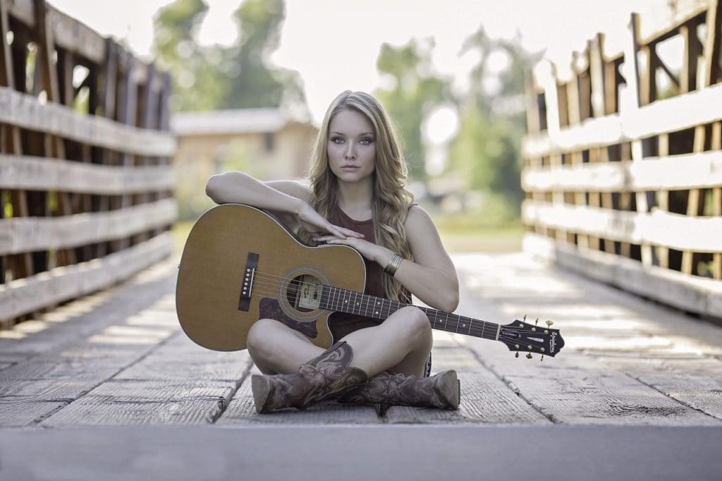 Gitarre-Musiker-Musikerin