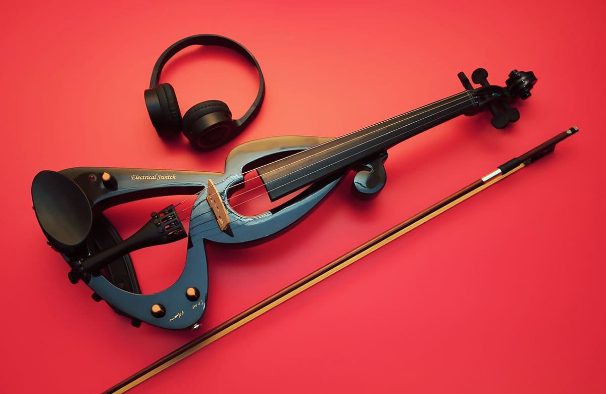 Dunkelbraun Kinder Simulation elektrisch Geige Spielzeug Geige  P9Q8 
